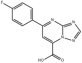 5-(4-fluorophenyl)-[1,2,4]triazolo[1,5-a]pyrimidine-7-carboxylic acid 구조식 이미지