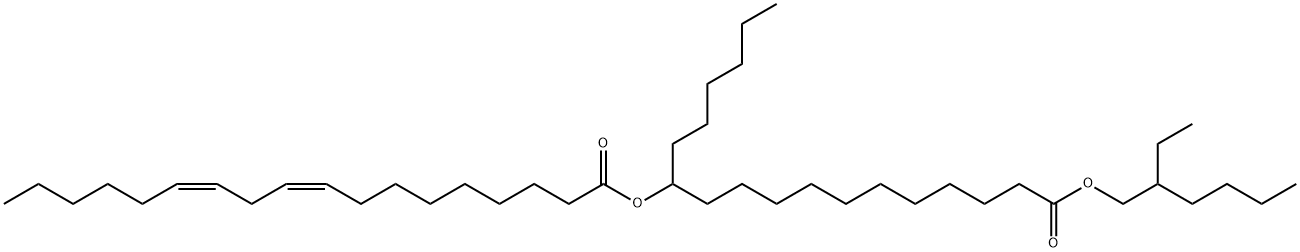 9,12-Octadecadienoic acid (9Z,12Z)-, 12-(2-ethylhexyl)oxy-1-hexyl-12-oxododecyl ester Structure