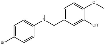 5-{[(4-브로모페닐)아미노]메틸}-2-메톡시페놀 구조식 이미지