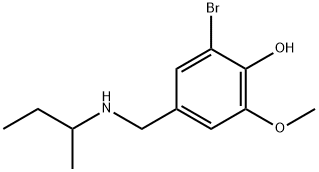 2-bromo-4-[(butan-2-ylamino)methyl]-6-methoxyphenol Structure