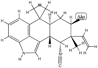 [6aS,(-)]-8β-Chloro-9α-ethenyl-2,6,6aα,7,8,9,10,10aβ-octahydro-10α-isocyano-6,6,9-trimethylnaphtho[1,2,3-cd]indole Structure