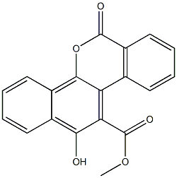 12-HYDROXY-6-OXO-6H-DIBENZO[C,H]CHROMENE-11-CARBOXYLIC ACID METHYL ESTER Structure