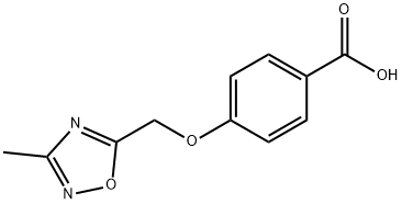 4-[(3-methyl-1,2,4-oxadiazol-5-yl)methoxy]benzoic acid 구조식 이미지