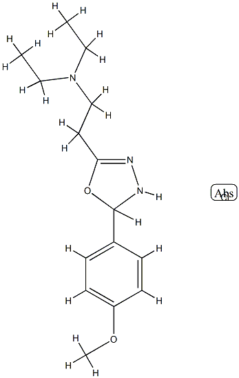 delta(sup 4)-1,2,4-OXADIAZOLINE, 5-(2-(DIETHYLAMINO)ETHYL)-3-(p-METHOX YPHENYL)-, 구조식 이미지