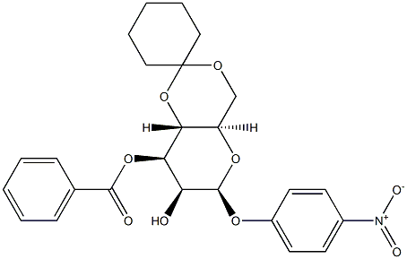 p-Nitrophenyl 3-O-Benzoyl-4,6-cyclohexylidene--D-mannopyranoside Structure