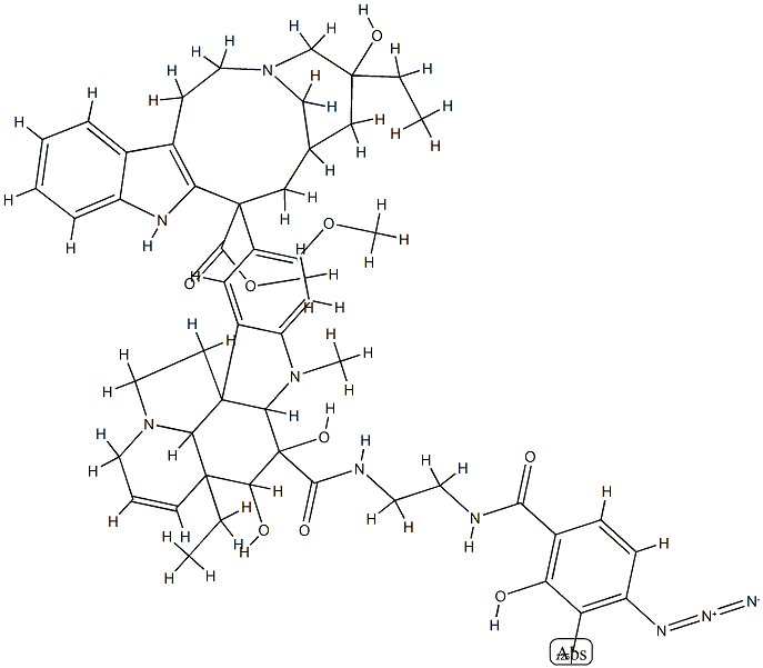 N-(4-아지도-3-요오도살리실)-N'-베타-아미노에틸빈데신 구조식 이미지