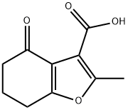 2-methyl-4-oxo-4,5,6,7-tetrahydro-1-benzofuran-3-carboxylic acid(SALTDATA: FREE) 구조식 이미지