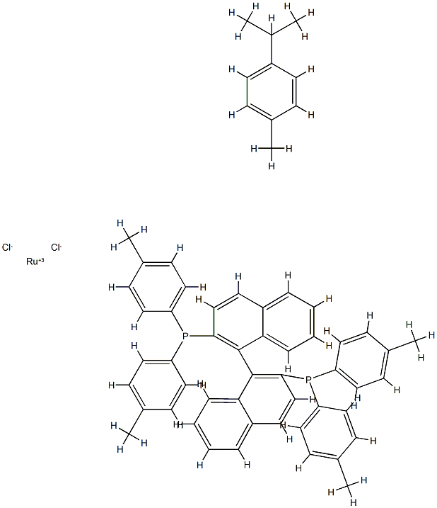 [RuCl(p-cymene)((R)-tolbinap)]Cl Structure