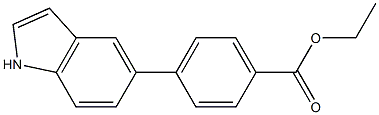 4-(1H-INDOL-5-YL)-BENZOIC ACID ETHYL ESTER 구조식 이미지