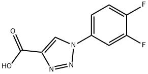 1-(3,4-difluorophenyl)-1H-1,2,3-triazole-4-carboxylic acid 구조식 이미지