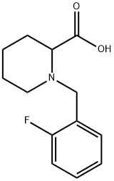 1-[(2-FLUOROPHENYL)METHYL]-2-PIPERIDINECARBOXYLIC ACID Structure