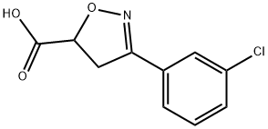 3-(3-chlorophenyl)-4,5-dihydro-1,2-oxazole-5-carboxylic acid Structure