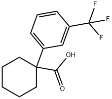 1-[3-(trifluoromethyl)phenyl]cyclohexane-1-carboxylic acid 구조식 이미지