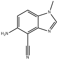 1H-Benzimidazole-4-carbonitrile,5-amino-1-methyl-(9CI) 구조식 이미지