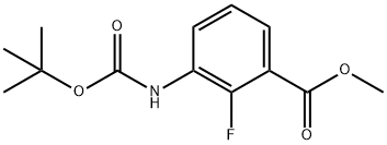 Benzoic acid, 3-[[(1,1-dimethylethoxy)carbonyl]amino]-2-fluoro-, methyl ester 구조식 이미지