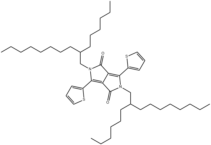 2,5-Di(2-C6C10)-3,6-di(thiophen-2-yl)-diketopyrrolopyrrole Structure