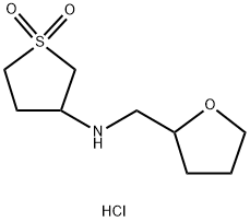 3-{[(oxolan-2-yl)methyl]amino}-1-thiolane-1,1-dione hydrochloride Structure