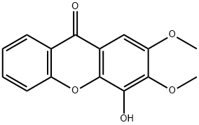 4-Hydroxy-2,3-dimethoxyxanthone 구조식 이미지