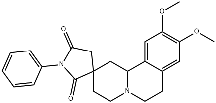 1,3,4,6,7,11b-hexahydro-9,10-dimethoxy-2H-benzo(a)quinolizine-2-spiro-3'-(1'-phenyl)succinimide Structure