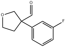 3-(3-fluorophenyl)tetrahydro-3-furancarbaldehyde(SALTDATA: FREE) Structure