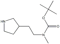 Methyl-(2-pyrrolidin-3-yl-ethyl)-carbamic acid tert-butyl ester 구조식 이미지