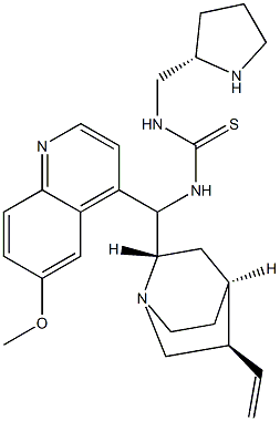 N-[(8α,9S)-6'-Methoxycinchonan-9-yl]-N'-[(2S)-2-pyrrolidinylMethyl]-Thiourea Structure