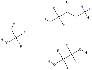 POLY(TETRAFLUOROETHYLENE OXIDE-CO-DIFLUOROMETHYLENE OXIDE) ALPHA,OMEGA-BIS(METHYL CARBOXYLATE) 구조식 이미지