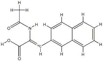 2-N-아세틸아미노-3-(2-나프틸)-3-아크릴산 구조식 이미지