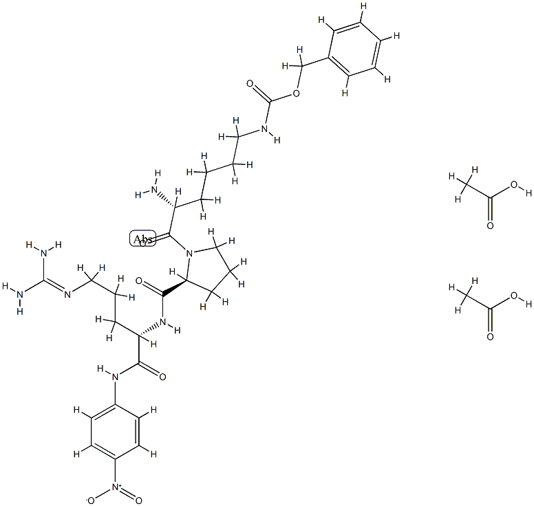 D-Lys(Z)-Pro-Arg-pNA (diacetate) Structure