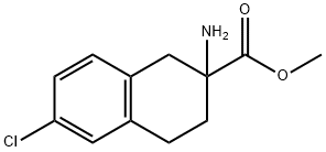 2-AMINO-6-CHLORO-1,2,3,4-TETRAHYDRO-NAPHTHALENE-2-CARBOXYLIC ACID METHYL ESTER 구조식 이미지