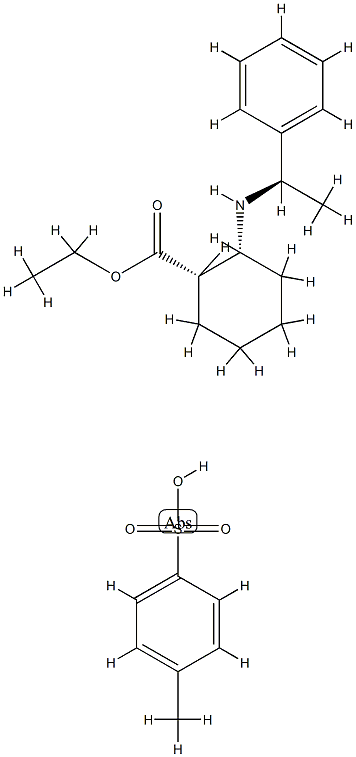 (1S,2R)-ethyl 2-((R)-1-phenylethylamino)cyclohexanecarboxylate 4-methylbenzenesulfonate 구조식 이미지