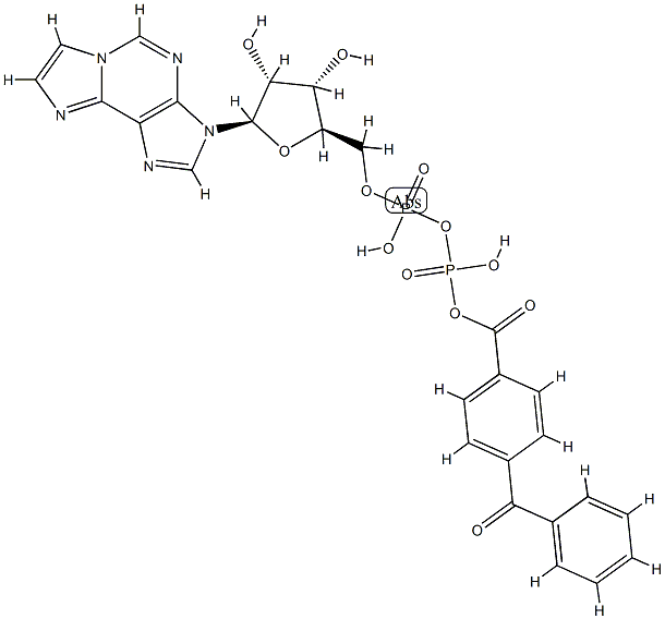 3'(2')-O-(4-benzoylbenzoyl)-1,N(6)-ethenoadenosine 5'-diphosphate Structure