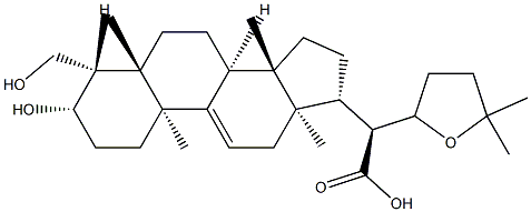 3β,29-Dihydroxy-22,25-epoxylanost-9(11)-en-21-oic acid 구조식 이미지
