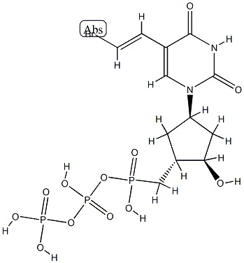 carbocyclic 5-(2-bromovinyl)-2'-deoxyuridine 5'-triphosphate 구조식 이미지