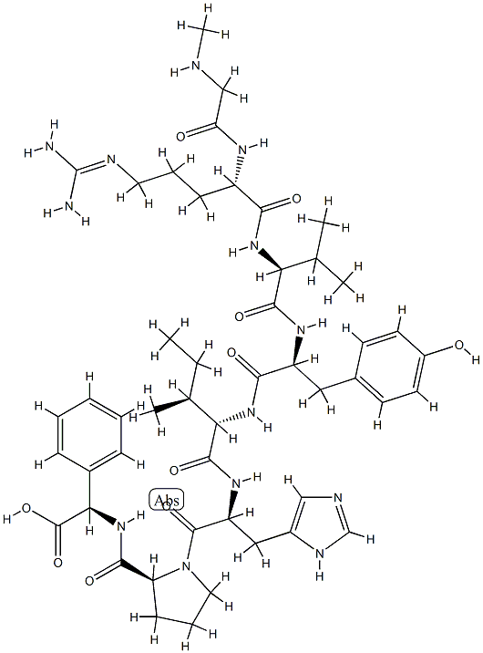 angiotensin II, Sar(1)-Phe(8)- Structure