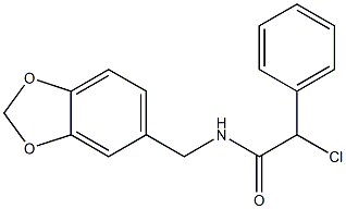 N-(1,3-BENZODIOXOL-5-YLMETHYL)-2-CHLORO-2-PHENYLACETAMIDE Structure