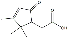 2-옥소-델타(3)-4,5,5-트리메틸시클로펜테닐아세트산 구조식 이미지