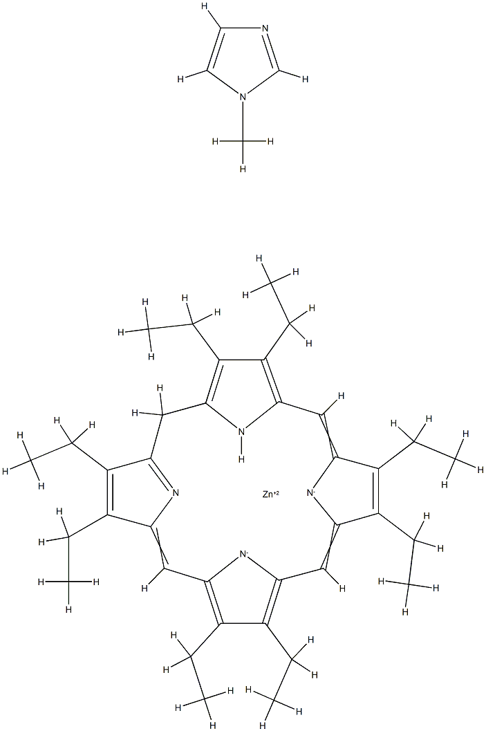 (1-methylimidazole)-2,3,7,8,12,13,17,18-octaethylporphinato zinc(II) Structure