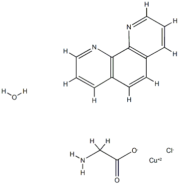 chloro(glycinato)(1,10-phenanthroline)copper(II) Structure