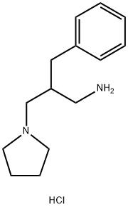 1-Pyrrolidinepropanamine, .beta.-(phenylmethyl)-, hydrochloride (1:2) Structure