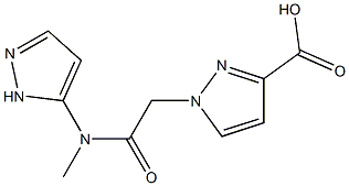 1-{[(2H-Pyrazol-3-ylmethyl)-carbamoyl]-methyl}-1H-pyrazole-3-carboxylicacid 구조식 이미지