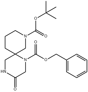 1-Benzyl 8-Tert-Butyl 3-Oxo-1,4,8-Triazaspiro[5.5]Undecane-1,8-Dicarboxylate(WX100080) Structure