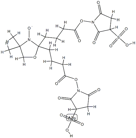 bis(sulfo-N-succinimidyl) doxyl-2-spiro-5'-azelate Structure