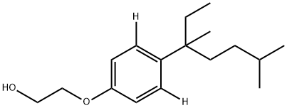 2-[4-(3,6-Dimethyl-3-heptyl)phenoxy-3,5-d2]ethanol,  3,6,3-Nonylphenol-monoethoxylate,  363-NP1EO-D2,  2-[4-(1-Ethyl-1,4-dimethylpentyl)phenoxy-3,5-d2]ethanol,  4-(1-Ethyl-1,4-dimethylpentyl)phenol-3,5-d2-monoethoxylate Structure