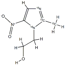 Metronidazole-13C2,15N2 Structure