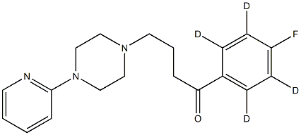 1-(4-Fluorophenyl-d4)-4-(4-(2-pyridinyl)-1-piperazinyl)-1-butanone,  4'-Fluoro-4-[4-(2-pyridyl)-1-piperazinyl]butyrophenone-d4 Structure