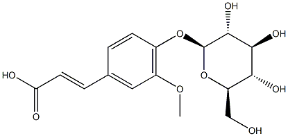 4-hydroxy-3-methoxycinnamic acid 4-O-β-D-glucopyranoside Structure