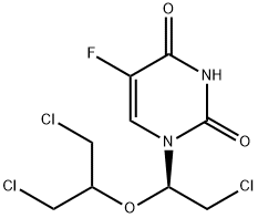 2',3',5'-trichloro-2',3'-5'-trideoxy-5-fluoro-2',3'-secouridine Structure