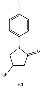 4-Amino-1-(4-fluoro-phenyl)-pyrrolidin-2-onehydrochloride 구조식 이미지