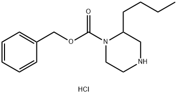 1N-CBZ-2-n-부틸피페라진-HCl 구조식 이미지